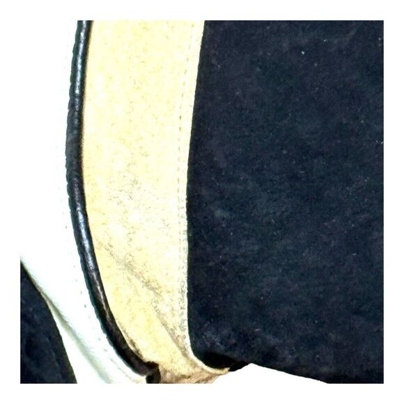 New Orleans Saints NFL Varsity Jacket Medium Black Gold Suede VTG Full Zip SEE - Picture 11 of 12